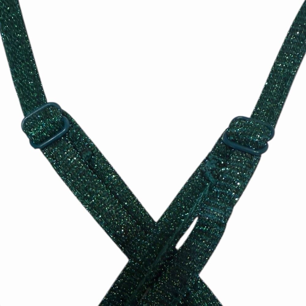 Green Iridescent Glitter Dress Womens Size 11 Fit Flare Party Homecoming Prom - Picture 10 of 15